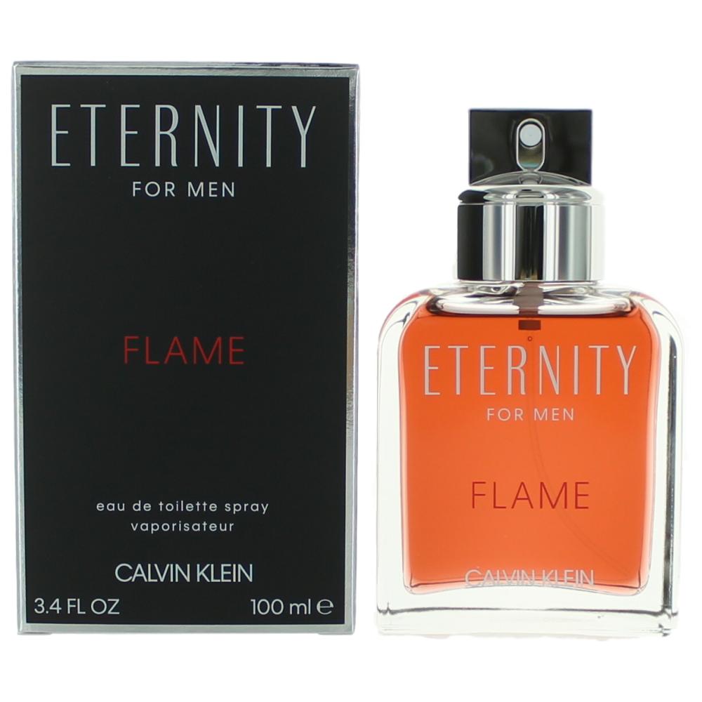 Bottle of Eternity Flame by Calvin Klein, 3.4 oz Eau De Toilette Spray for Men